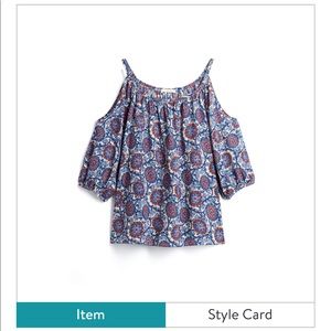 LE LIS - cold shoulder blouse